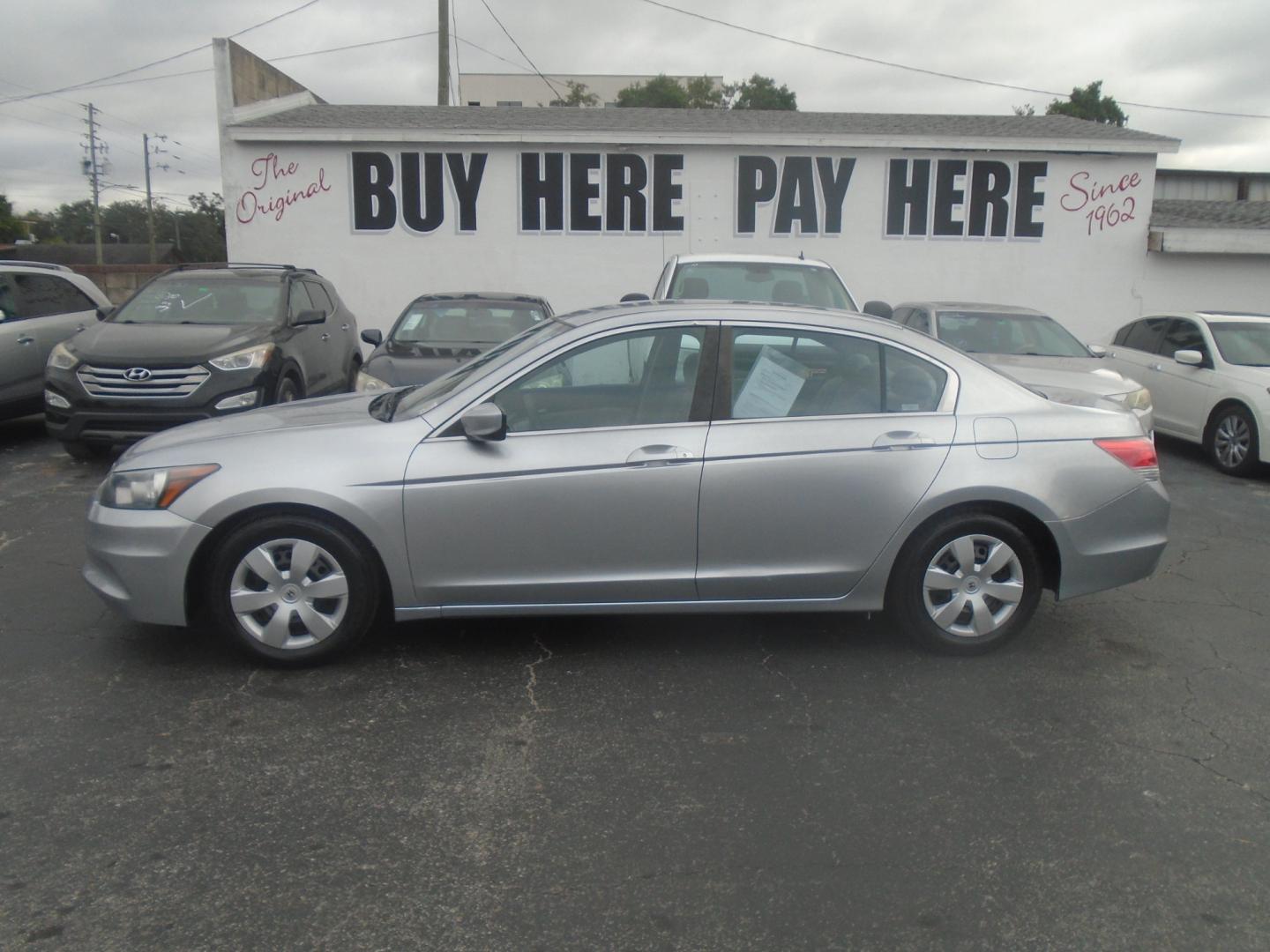 2012 Silver Honda Accord LX Sedan AT (1HGCP2F34CA) with an 2.4L L4 DOHC 16V engine, 5-Speed Automatic transmission, located at 6112 N Florida Avenue, Tampa, FL, 33604, (888) 521-5131, 27.954929, -82.459534 - Photo#0